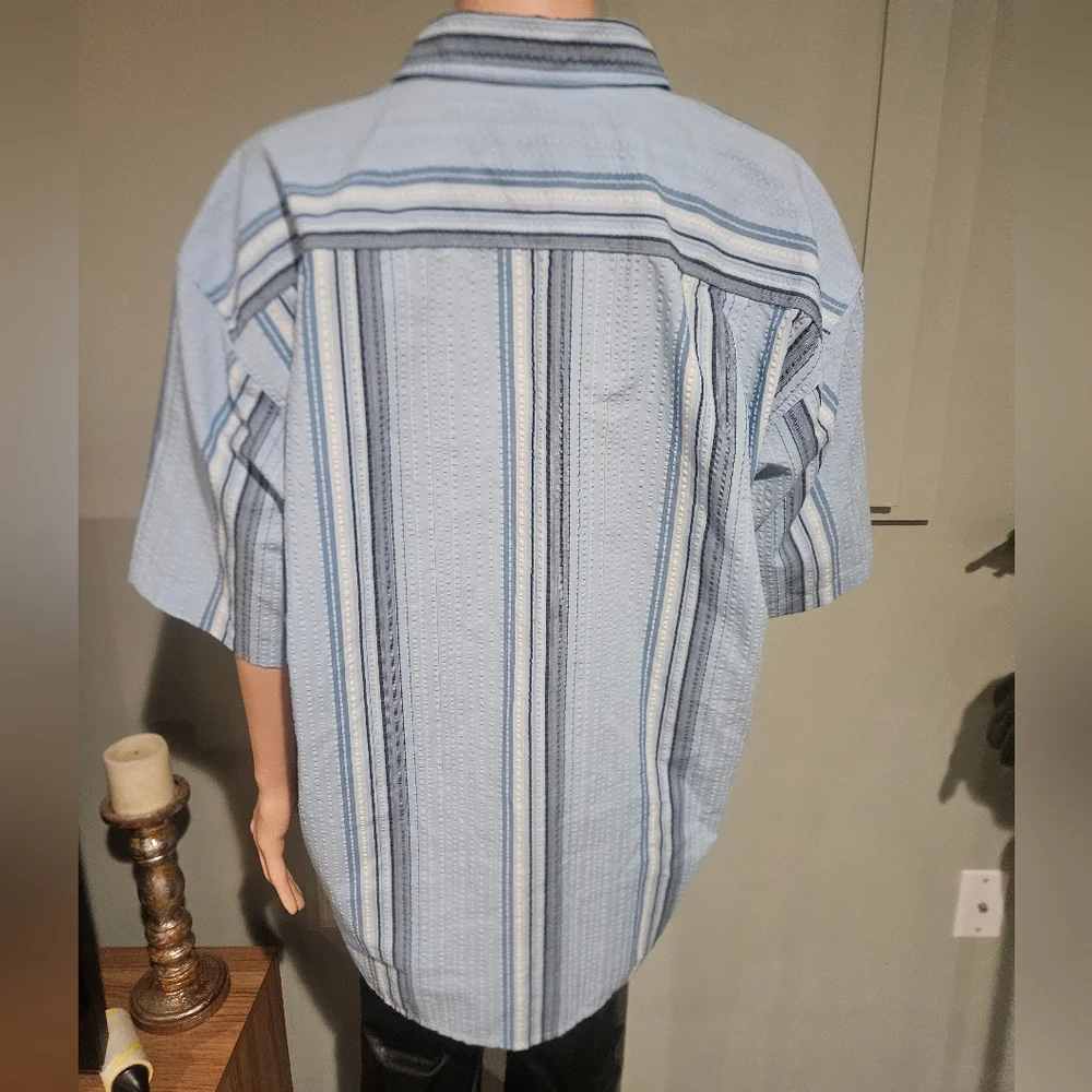 PATAGONIA Men’s Short Sleeve Puckerware Shirt Blue Multi– Size XL - Picture 13 of 15